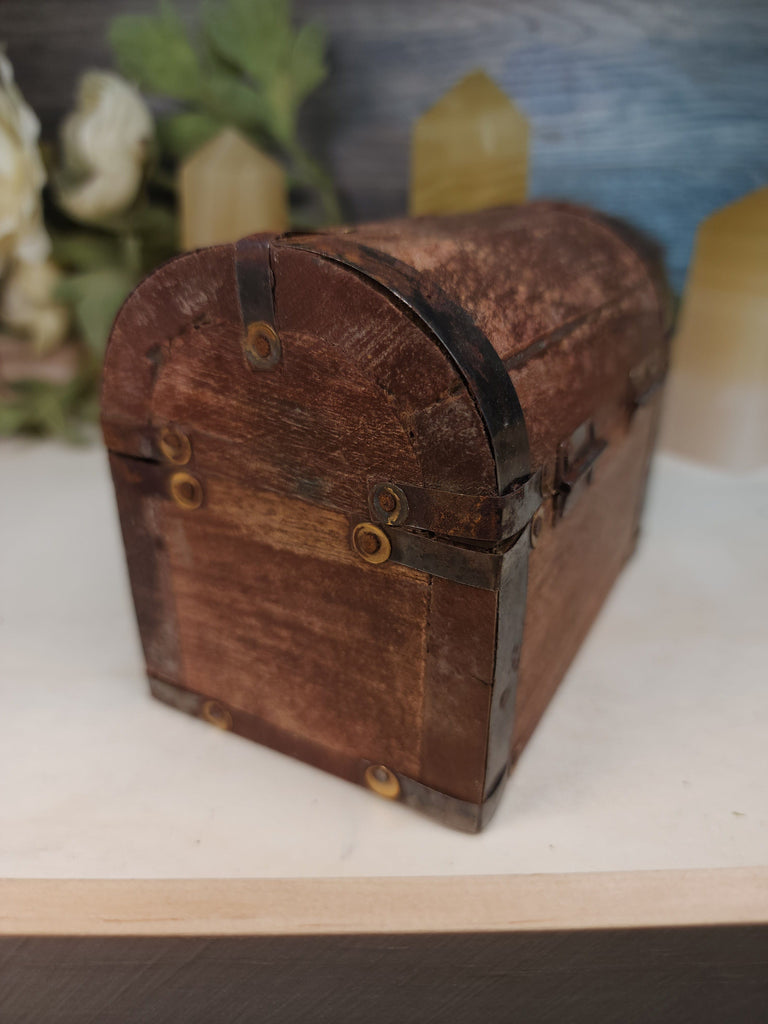 Wooden Box Antique Treasure Chest Rustic Home Decor