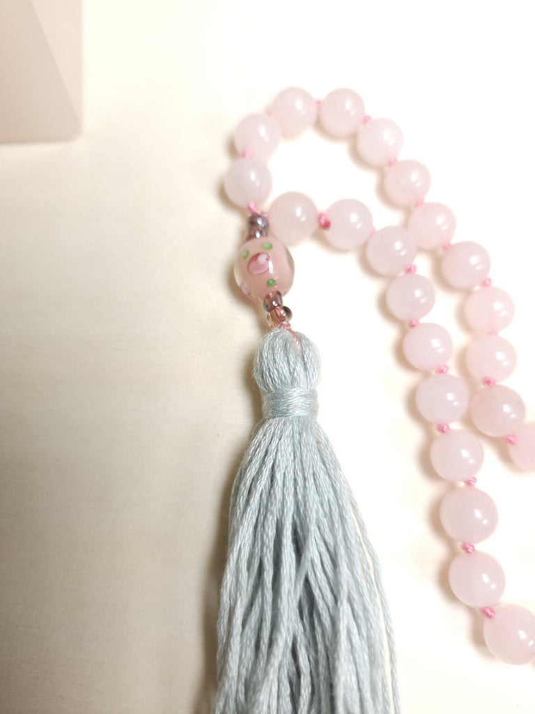 Crystals, Stones, & Gems Cottage Core Love Prayer Mala | Crystals for Manifesting Love