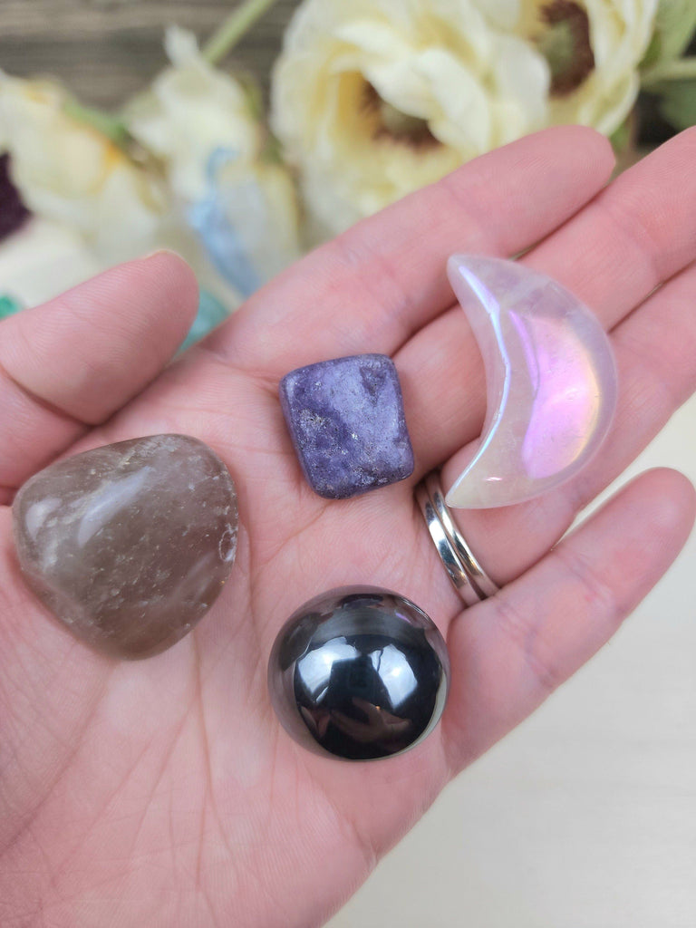 Crystals, Stones, & Gems Empath Protection Crystals Set Stones for Empaths Crystal Confetti Calming and Protective Beginner Crystal Set