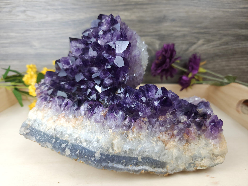 Crystals, Stones, & Gems Enchanting Giant Amethyst Cluster Geode XL
