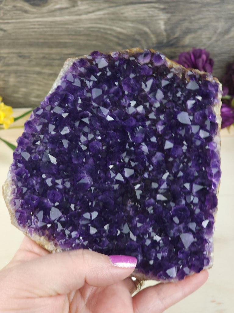 Crystals, Stones, & Gems Ethereal Amethyst Juicy Deep Purple Amethyst Cluster