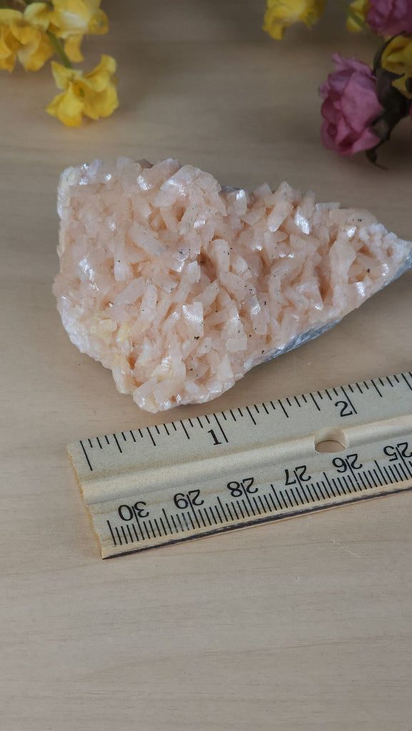 Exceptional Peach Pink Dolomite Crystal Cluster Specimen