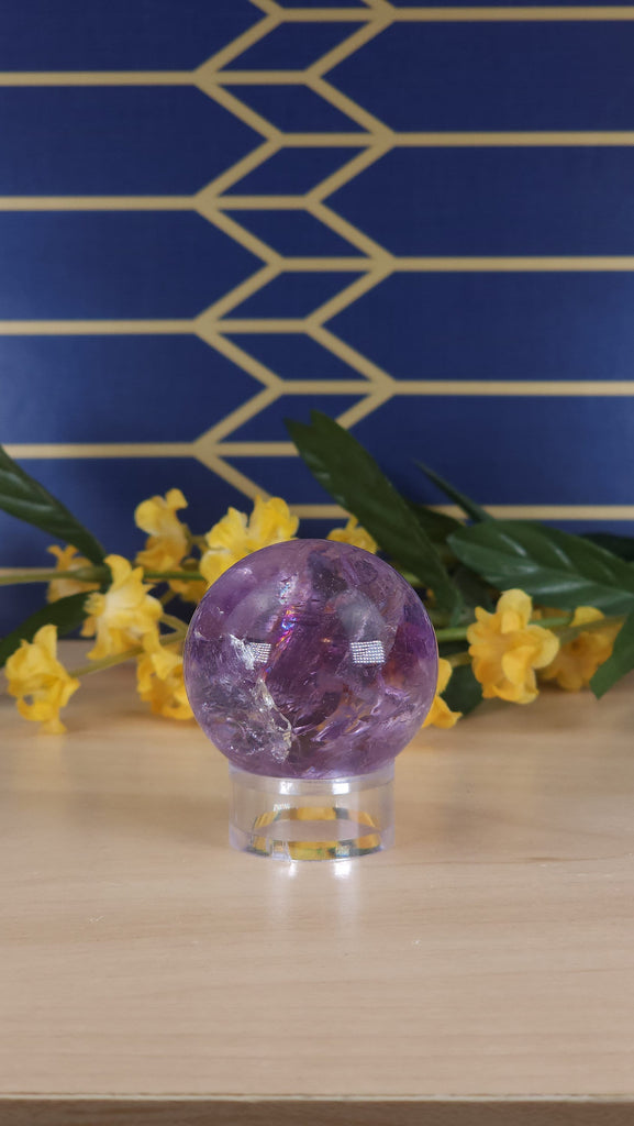 Gorgeous Amethyst Carved Crystal Sphere | Carved Crystal Ball