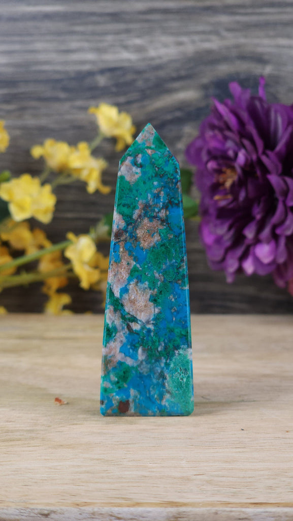 Gorgeous Chrysocolla Azurite Tower from Peru 2