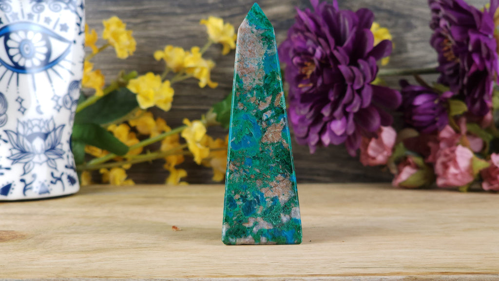 Gorgeous Chrysocolla Azurite Tower from Peru