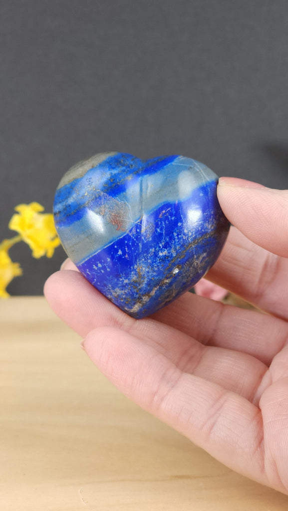 Gorgeous Lapis Lazuli Puffy Crystal Heart | Carved Crystal Heart