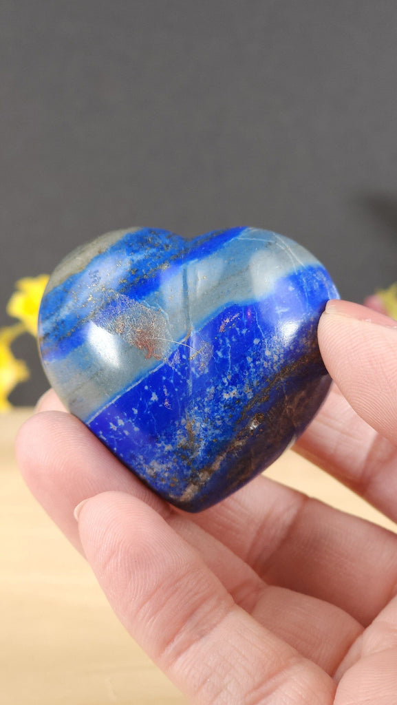 Crystals, Stones, & Gems Gorgeous Lapis Lazuli Puffy Crystal Heart | Carved Crystal Heart