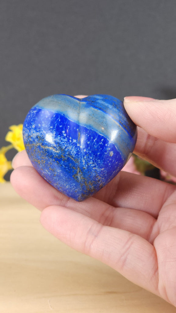 Crystals, Stones, & Gems Gorgeous Lapis Lazuli Puffy Crystal Heart | Carved Crystal Heart