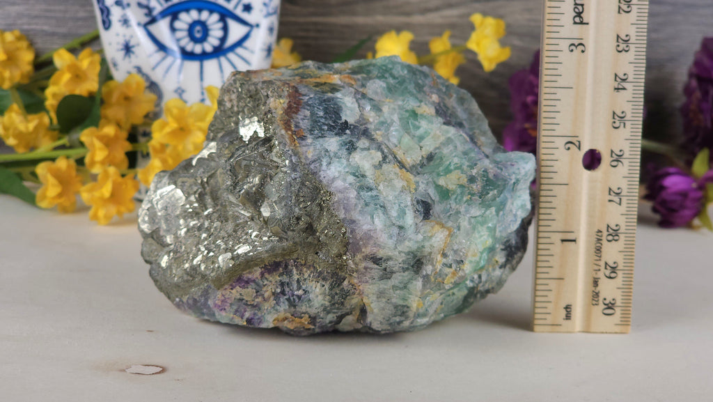 Crystals, Stones, & Gems Gorgeous Mica on Fluorite Mica Crystal Rough Raw Unpolished