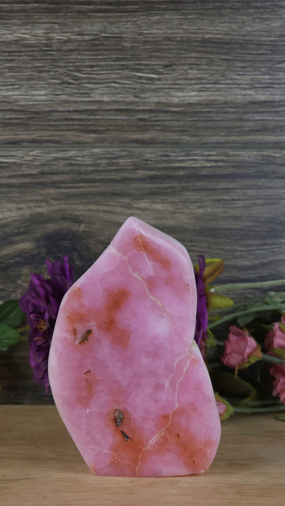 Crystals, Stones, & Gems Gorgeous Pink Aragonite Polished Freeform Palmstone | Pink Tchazar Crystal Stone - High Quality Rare!