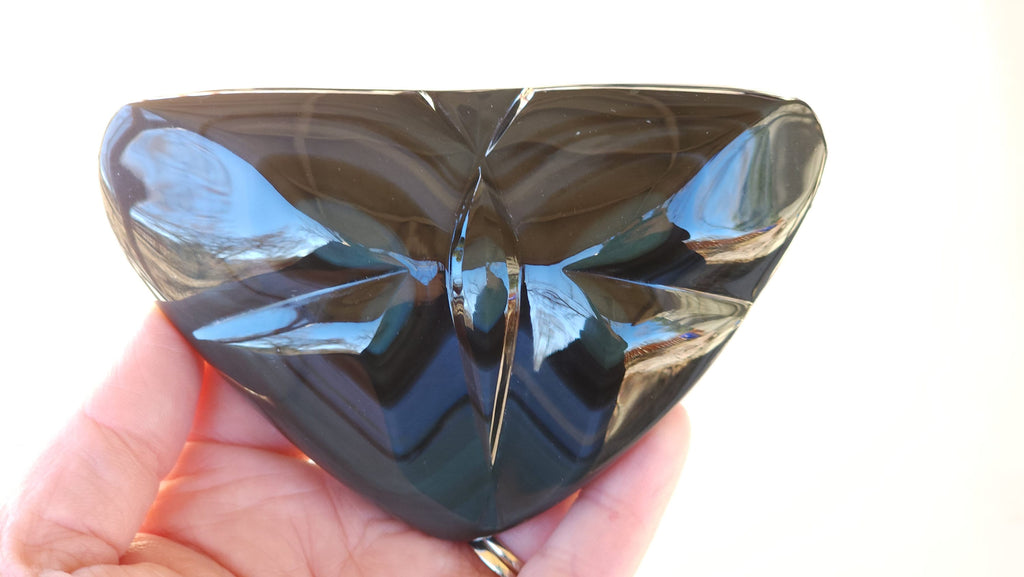 Gorgeous Rainbow Obsidian High Polish Shifty Green Multicolor Sheen Butterfly