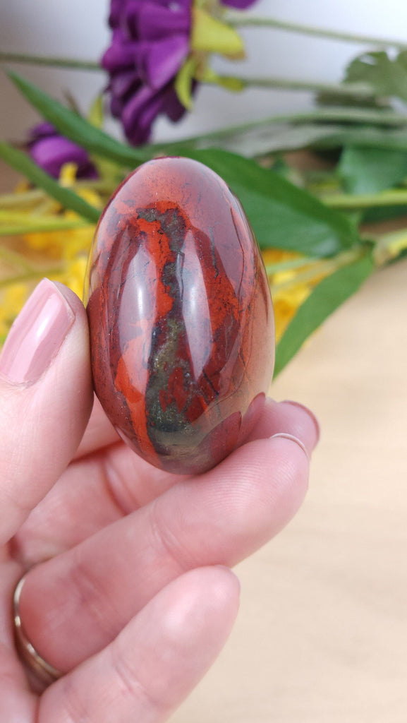 Gorgeous Red Jasper Puffy Crystal Heart | Carved Crystal Heart