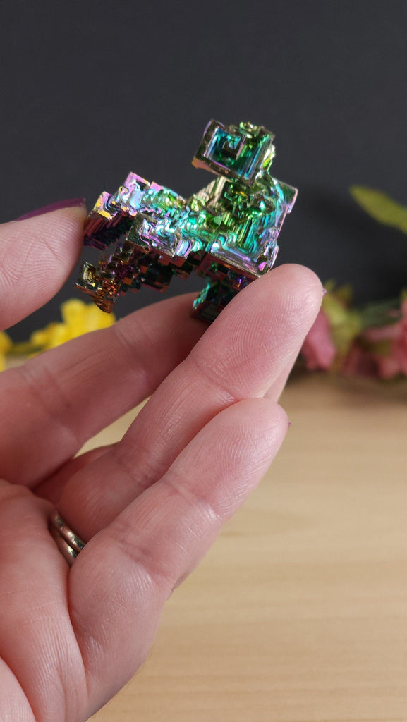 Incredible Bismuth Crystal Specimen | Rainbow Stones Crystal Collector Gift