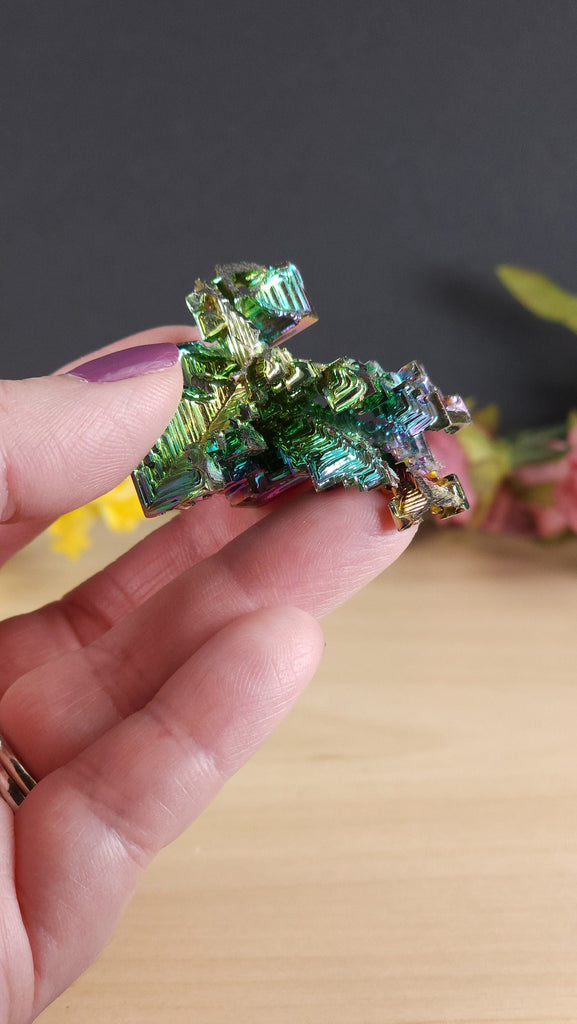 Crystals, Stones, & Gems Incredible Bismuth Crystal Specimen | Rainbow Stones Crystal Collector Gift