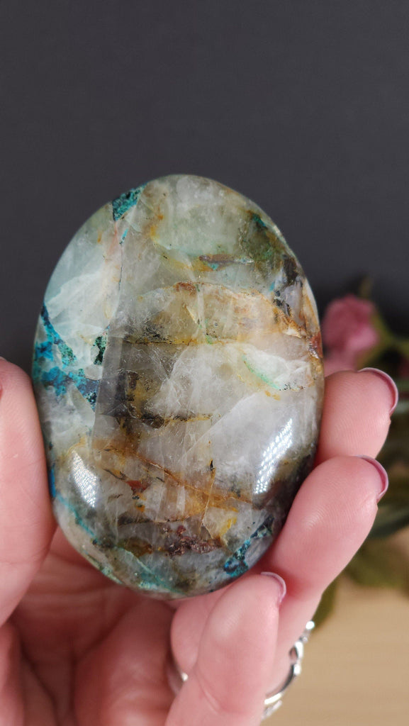 Crystals, Stones, & Gems Incredible Quantum Quattro Palm, High Quality Polished Quantum Quattro