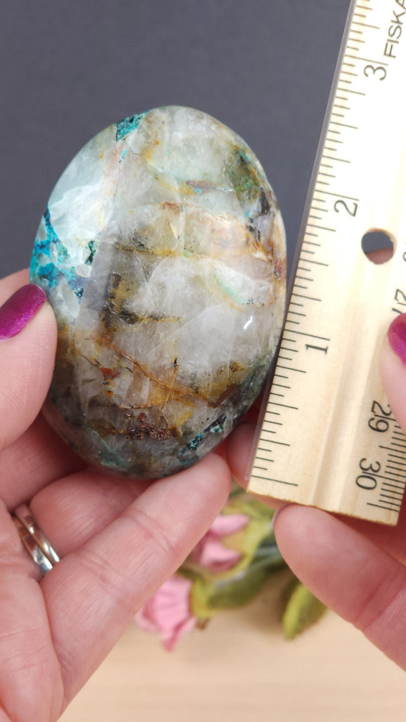Crystals, Stones, & Gems Incredible Quantum Quattro Palm, High Quality Polished Quantum Quattro