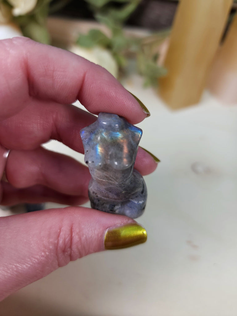 Crystals, Stones, & Gems Labradorite Goddess Carved Crystal Stone
