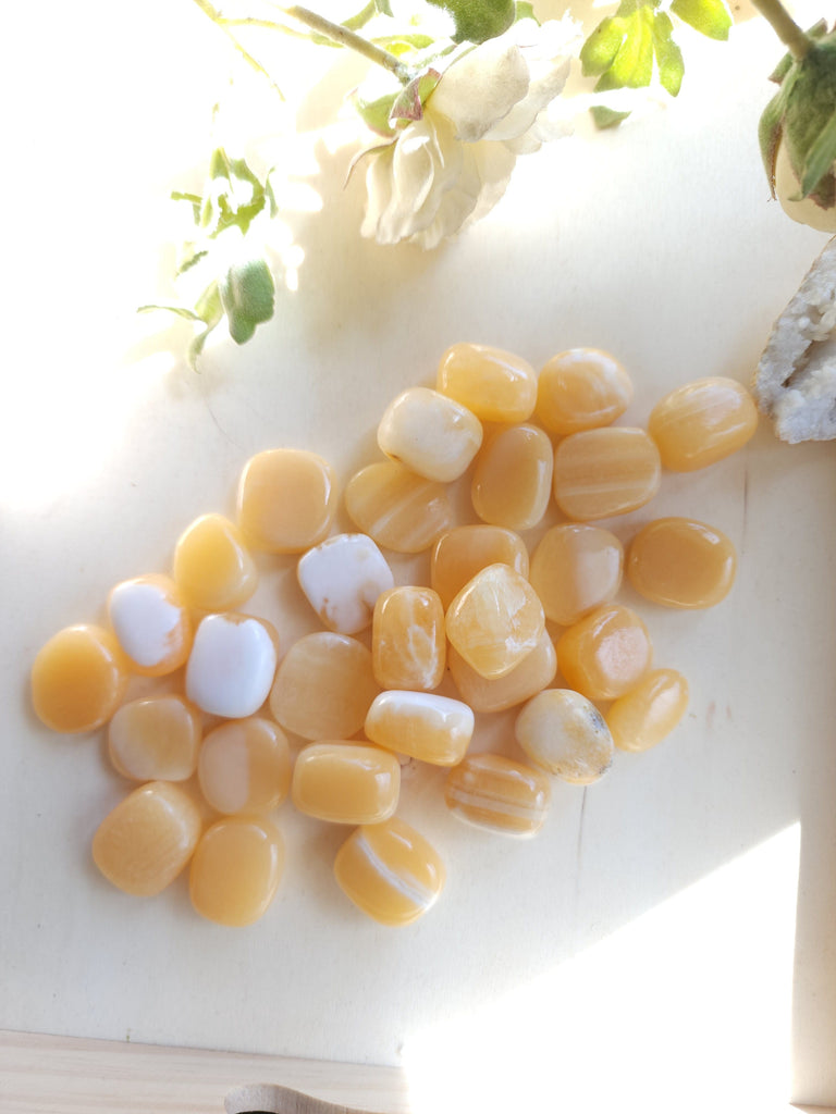 Crystals, Stones, & Gems Orange Calcite Tumbles | Best Crystals for Anxiety and Depression