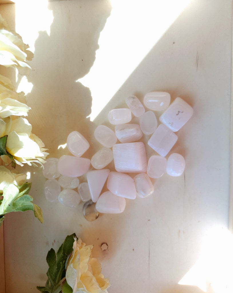 Crystals, Stones, & Gems Pink Calcite Tumbles - Large