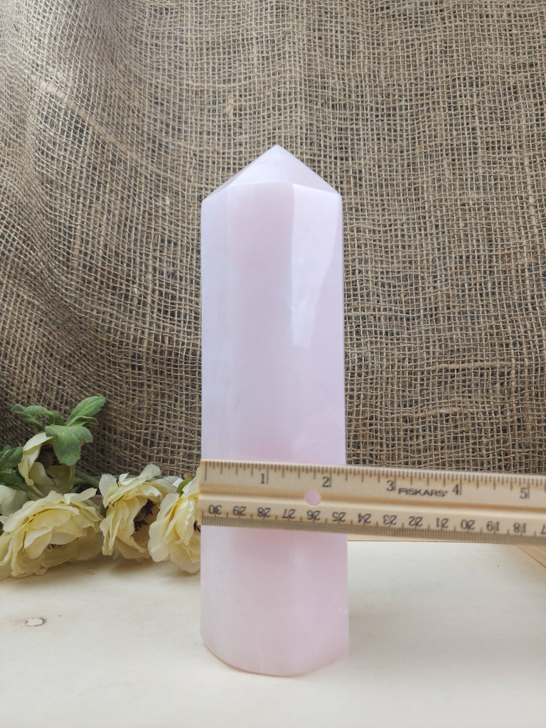 Crystals, Stones, & Gems Pink Mangano Calcite Tower - Extra Large | Crystals for Peace and Calm
