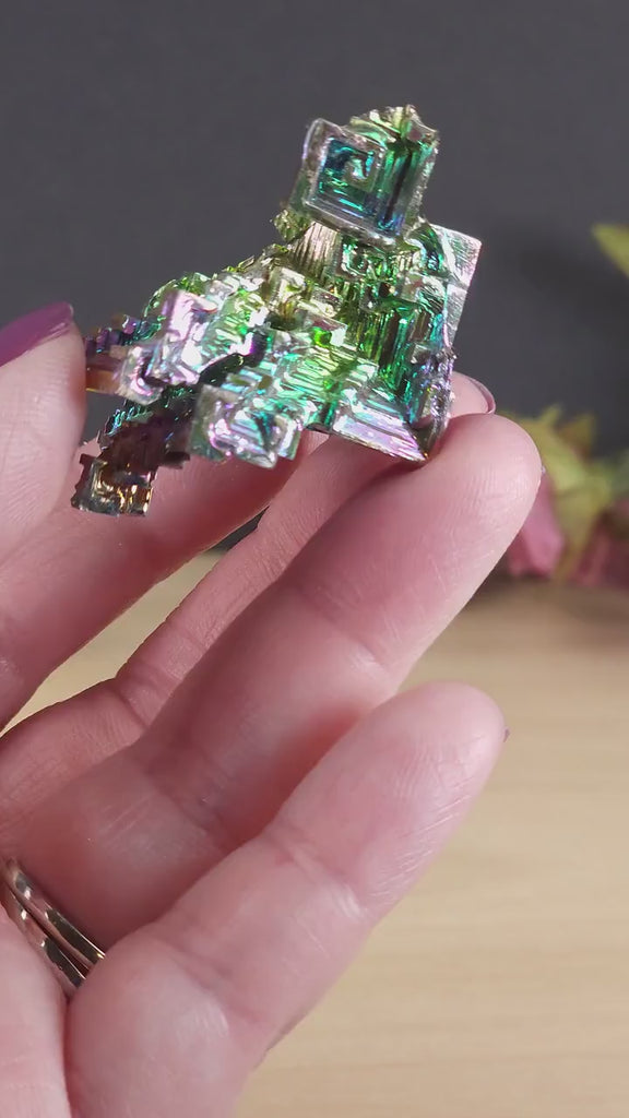 Incredible Bismuth Crystal Specimen | Rainbow Stones Crystal Collector Gift