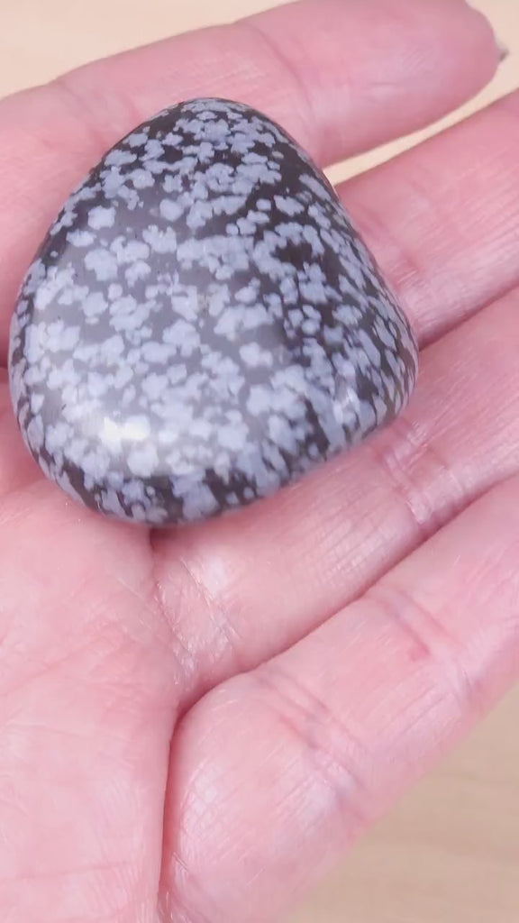 Gorgeous Snowflake Obsidian Tumble Pocket Stone