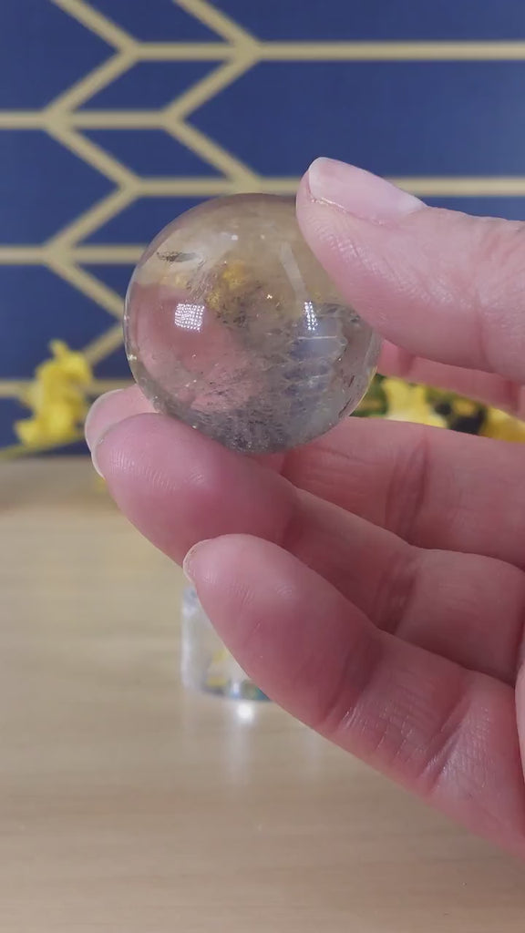 Incredible High Quality Water Clear Quartz Crystal Sphere Scrying Crystal