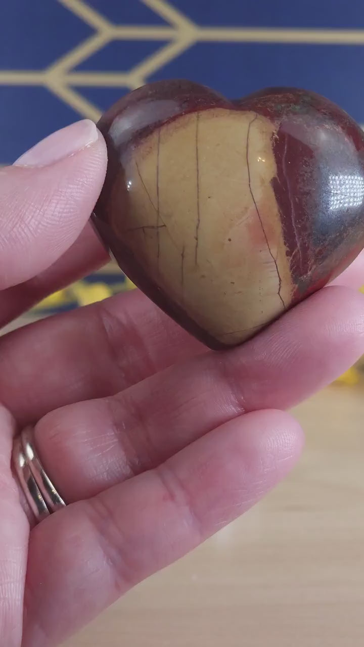 Gorgeous High Quality Mookaite Jasper Polished Crystal Heart