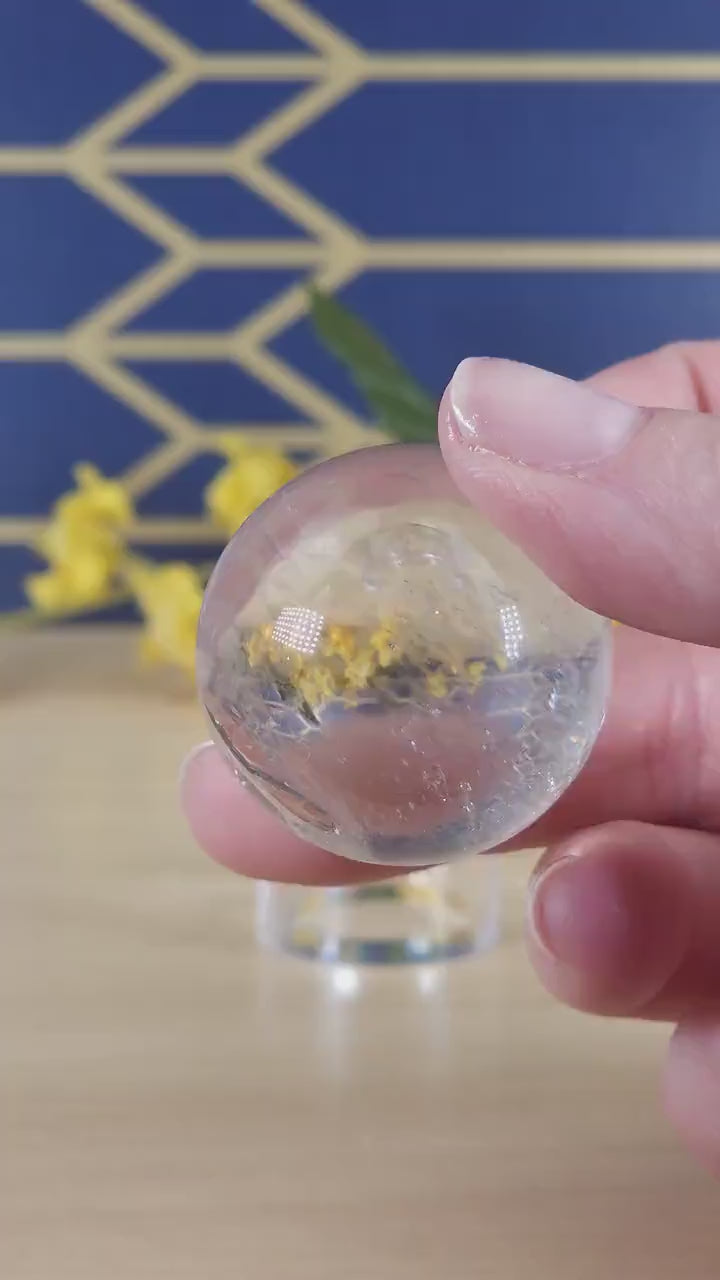 Incredible High Quality Water Clear Quartz Crystal Sphere Scrying Crystal
