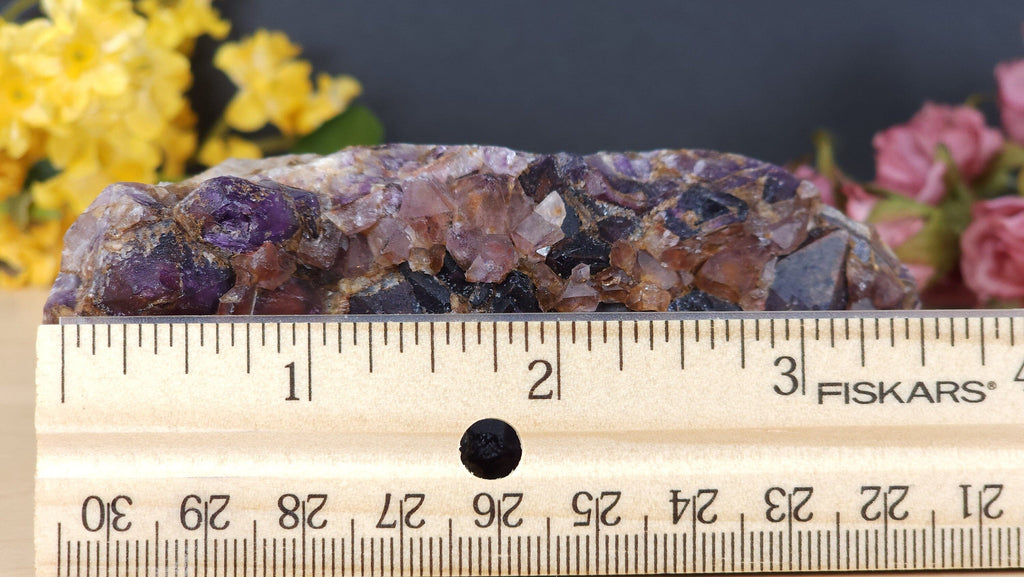 Crystals, Stones, & Gems Rare Alien Amethyst with Hematite Iron Inclusions | Druzy Cluster Specimen | Hematite Amethyst