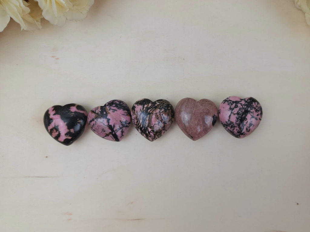 Rhodonite Puffed Gemstone Heart