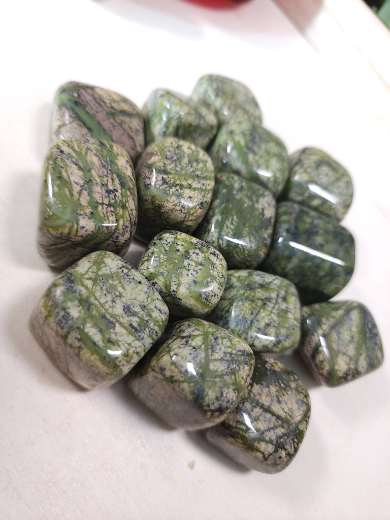 Crystals, Stones, & Gems Serpentine, Jungle Green Tumbled