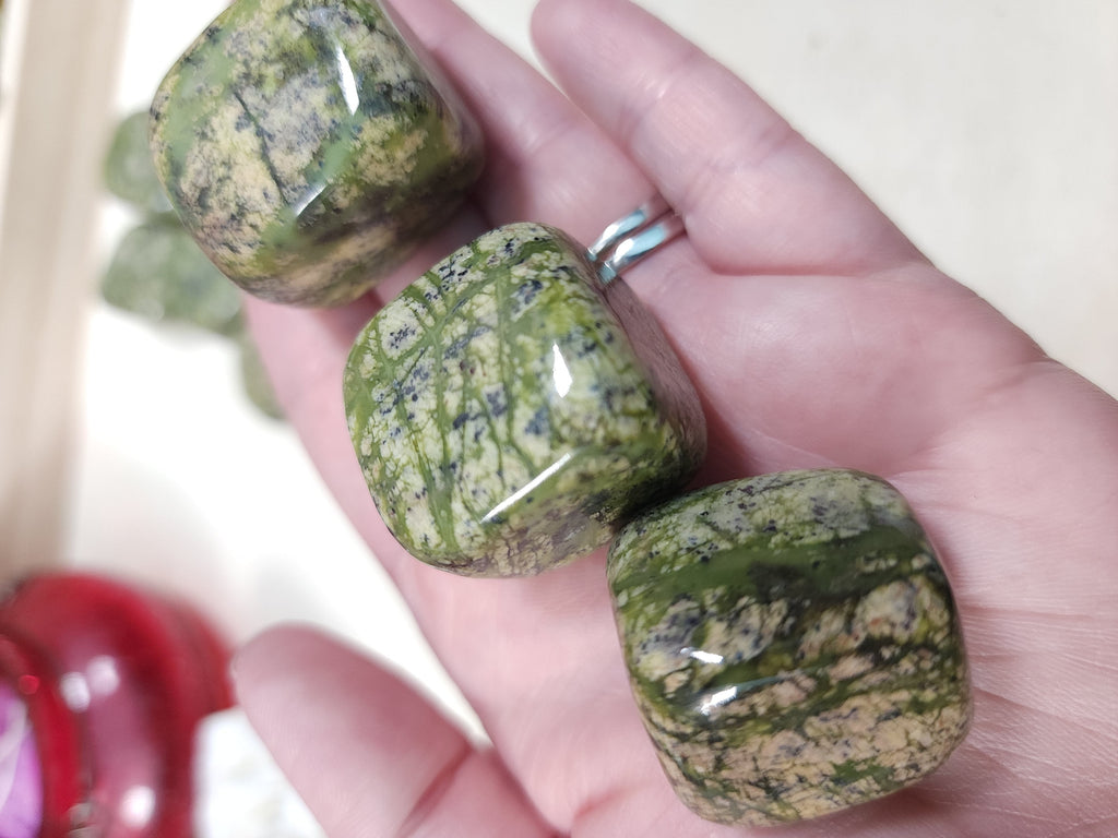 Crystals, Stones, & Gems Serpentine, Jungle Green Tumbled