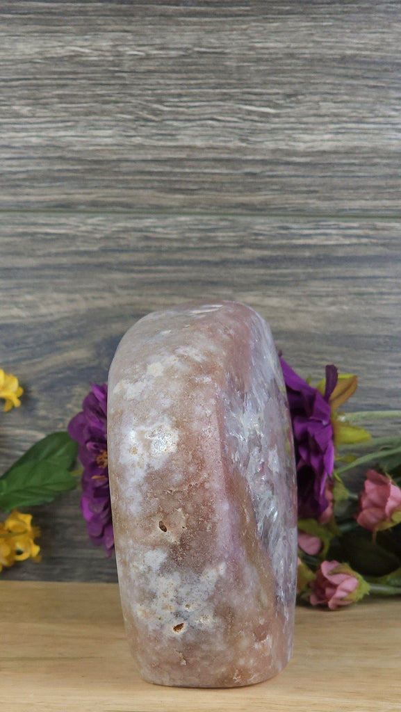 Stunning Ethereal Pink Amethyst Crystal Freeform X Rainbow Druze Brazilian Pink Amethyst