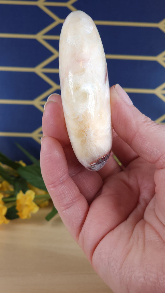 Stunning Ethereal Stilbite x Apophyllite Crystal Palm for Energy Clearing