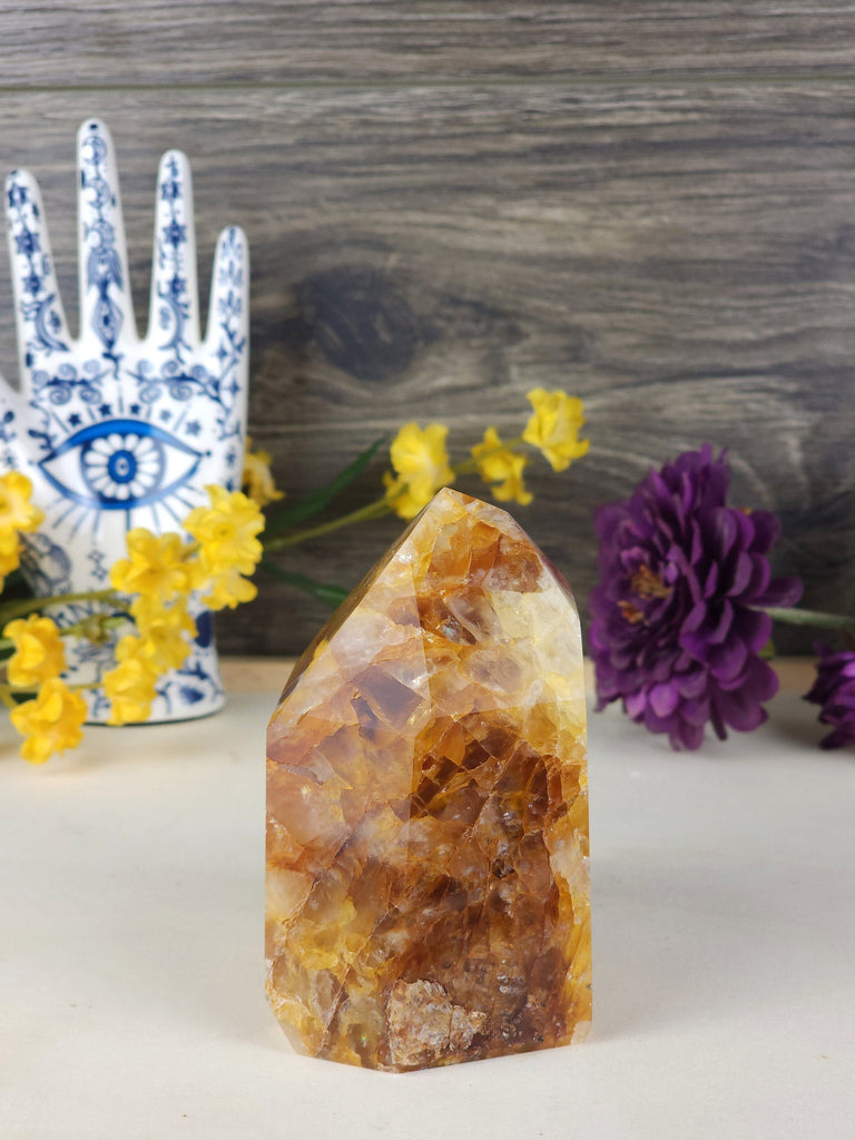 Crystals, Stones, & Gems Stunning High Quality Golden Healer Quartz Freeform Crystal Tower from Brazil Crystals for Manifestation 1