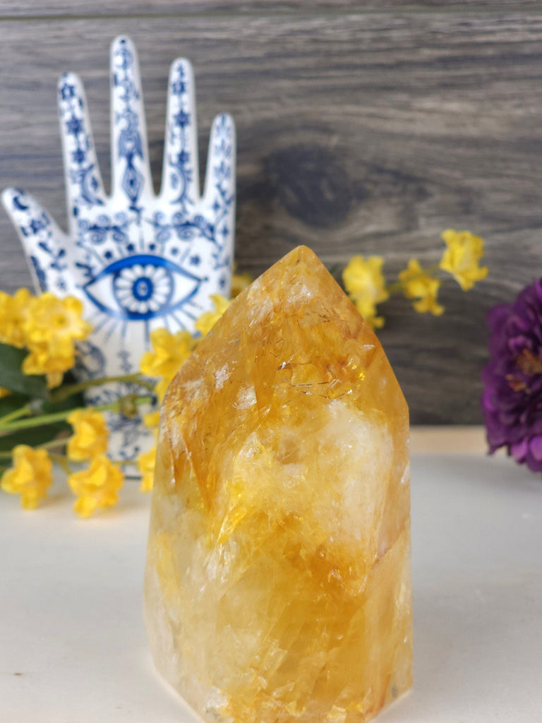 Crystals, Stones, & Gems Stunning High Quality Golden Healer Quartz Freeform Crystal Tower from Brazil Crystals for Manifestation 5