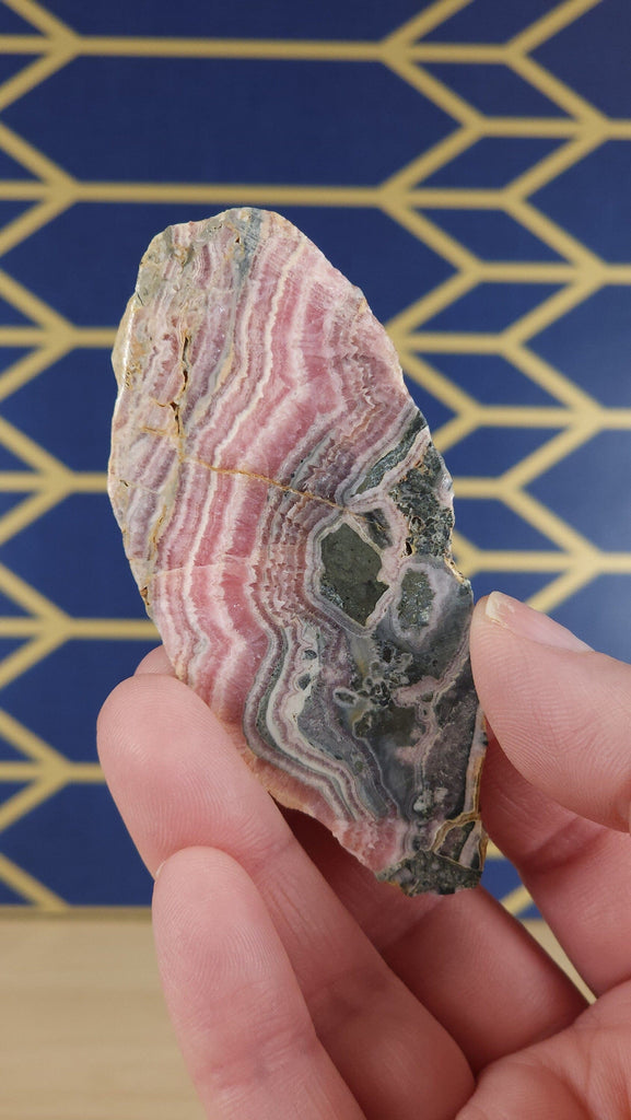 Crystals, Stones, & Gems Stunning Rhodochrosite Crystal Slice Slab