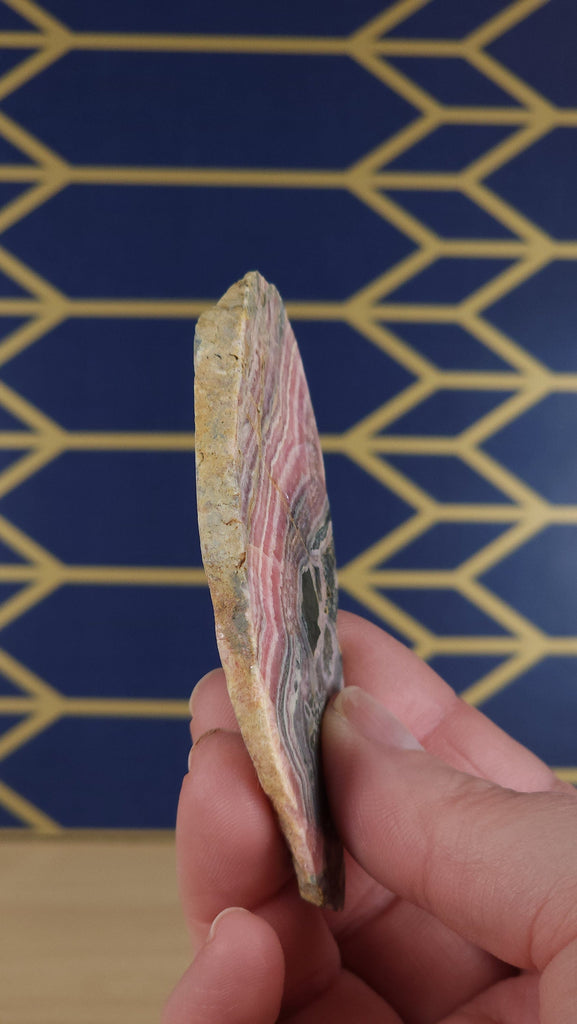 Crystals, Stones, & Gems Stunning Rhodochrosite Crystal Slice Slab