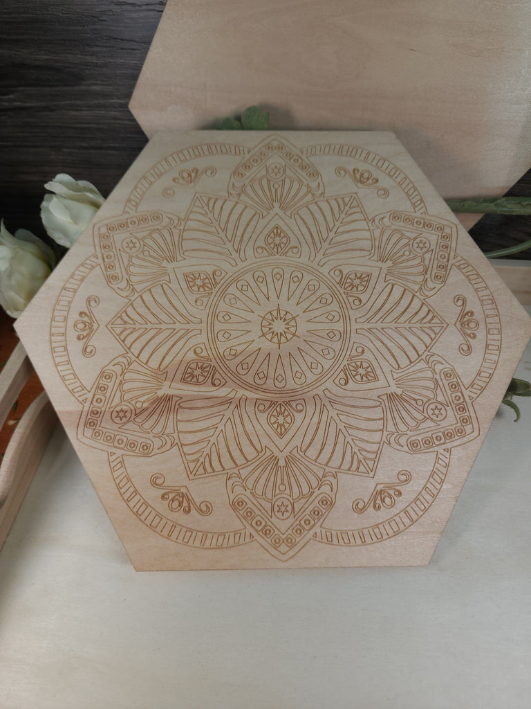 Religious & Ceremonial Wooden Crystal Grid Board - 10 inch Unfinished