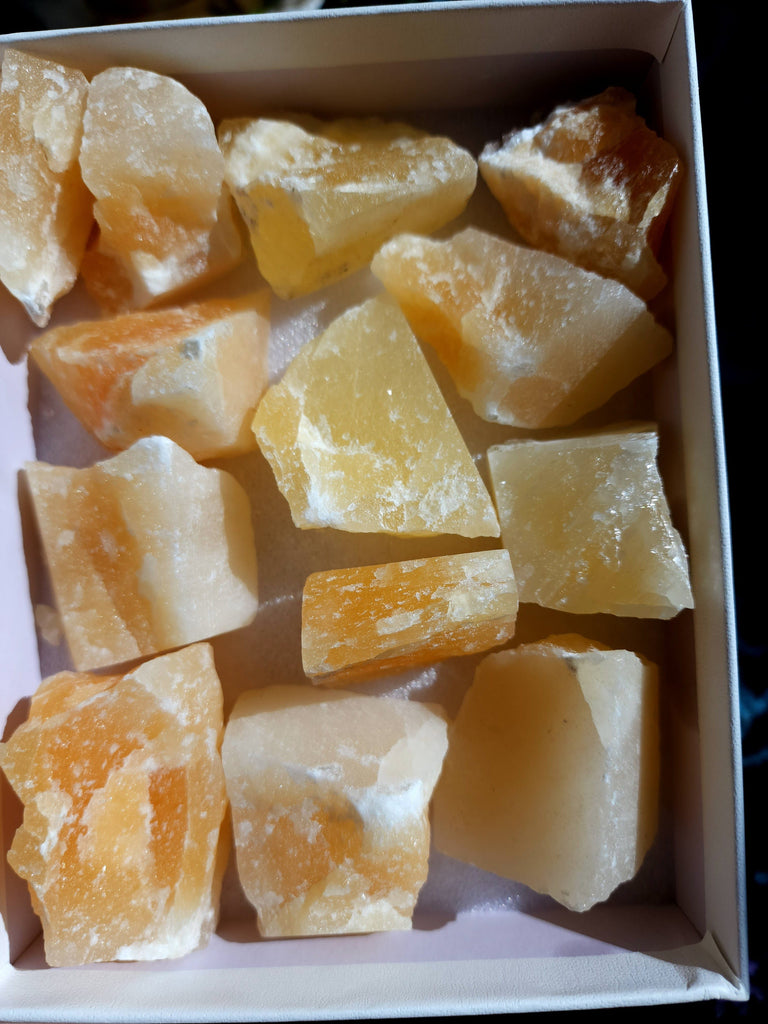 Crystals, Stones, & Gems Yellow Calcite Raw Chunks