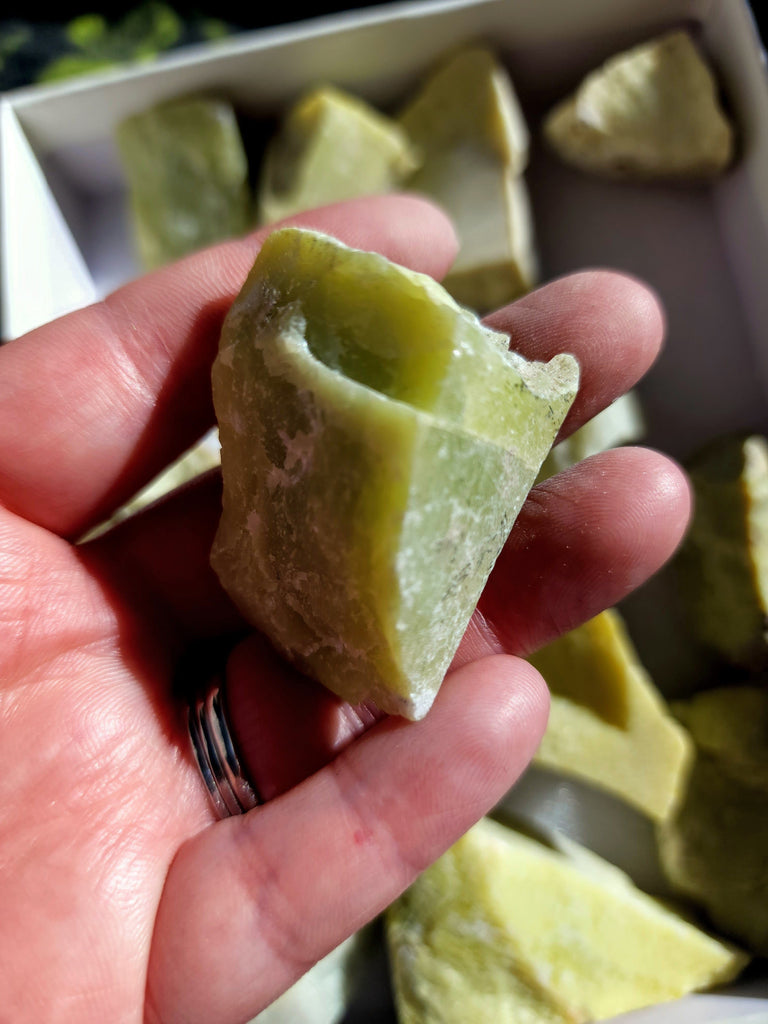 Crystals, Stones, & Gems Yellow Jade Raw Chunks