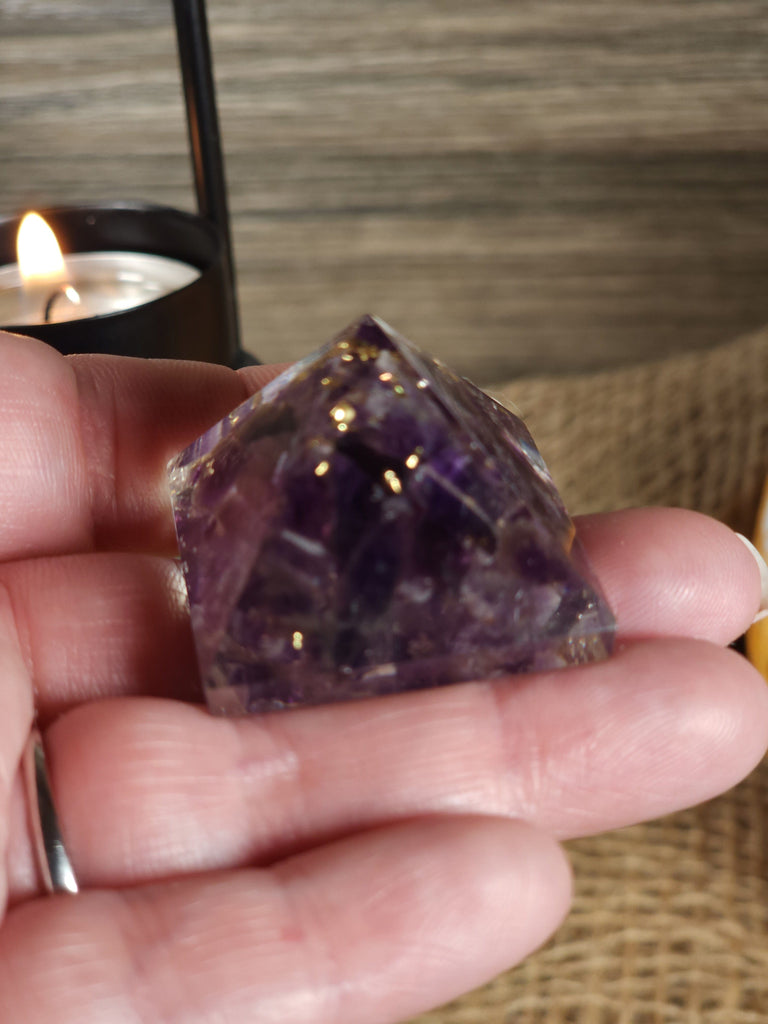 Crystals, Stones, & Gems Amethyst Orgone Resin Pyramid - Crown Chakra