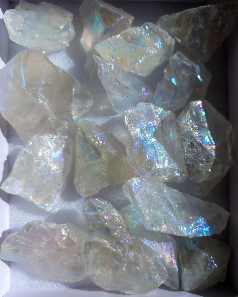 Crystals, Stones, & Gems Angel Aura Quartz Raw Crystal Stones
