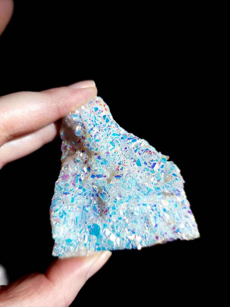Crystals, Stones, & Gems Aura Quartz Cluster Raw Crystal
