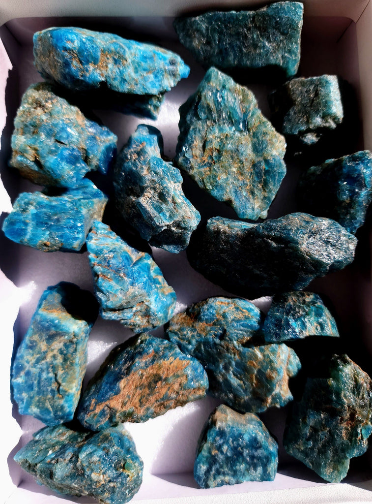 Crystals, Stones, & Gems Blue Apatite Raw Healing Crystal