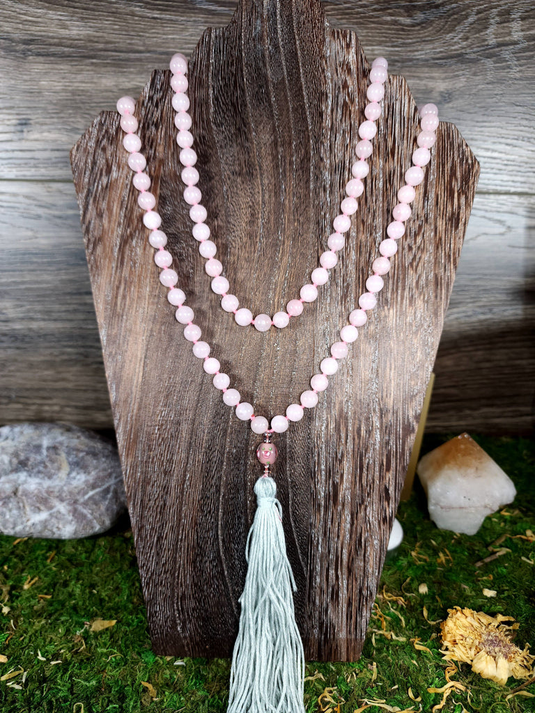 Cottage Core Love Prayer Mala | Crystals for Manifesting Love