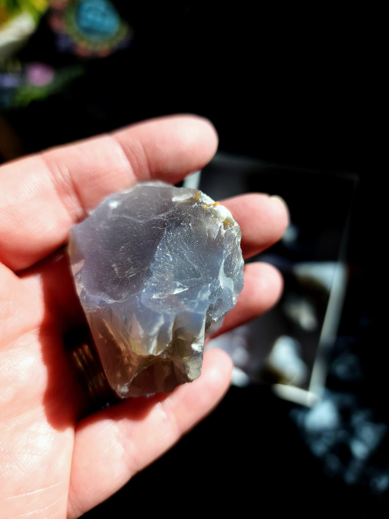 Crystals, Stones, & Gems Gray Agate Raw Healing Crystal