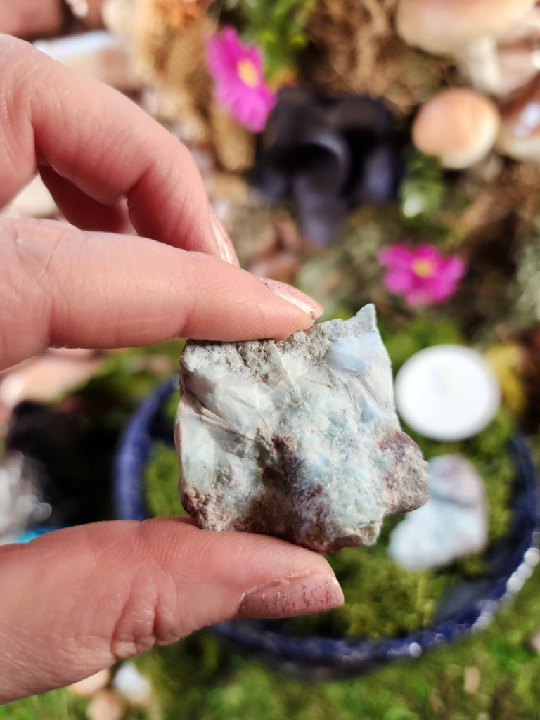 Larimar Crystal Chunk A Larimar Crystal Chunk Healing Crystal | Larimar Meaning Spirituality
