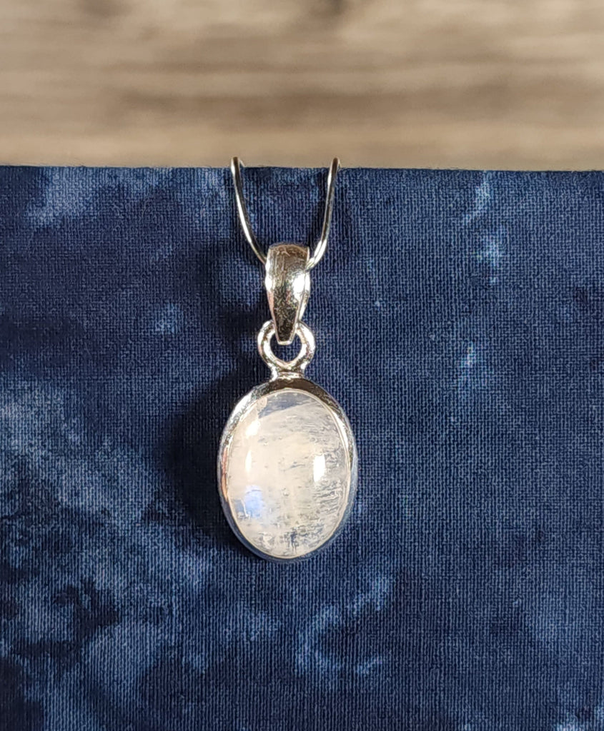 Moonstone Sterling Silver Pendant Necklace